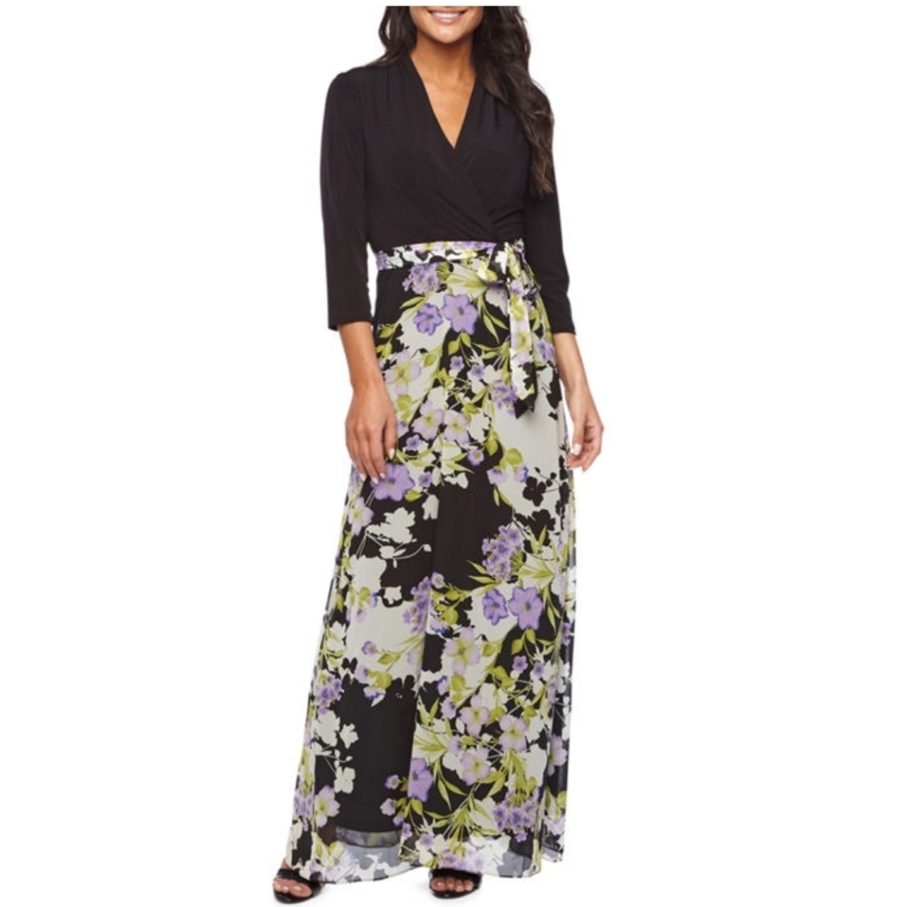 NWT R&K Long Floral Dress